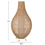 ΦΩΤΙΣΤΙΚΟ ΔΑΠΕΔΟΥ HM7835 RATTAN ΣΕ ΦΥΣΙΚΟ ΧΡΩΜΑ Φ55x101Υεκ. - Image 2