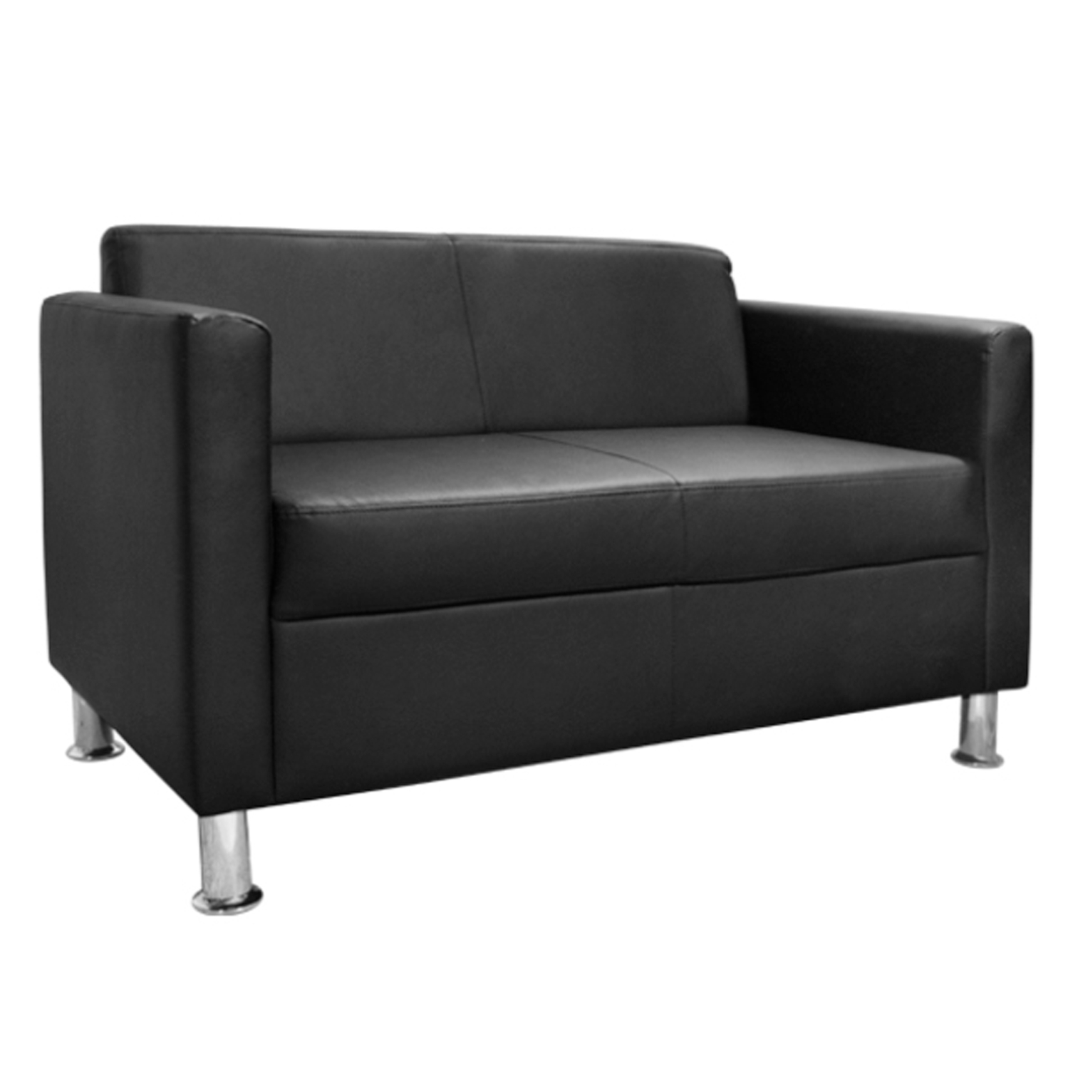 kanapes-2-thesios-pu-mayro-fb9303302-120 ΚΑΝΑΠΕΣ 2 ΘΕΣΙΟΣ CUBO PU ΜΑΥΡΟ HM3033.02 120χ71χ73Υεκ. - Image 1