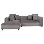 ΚΑΝΑΠΕΣ ΓΩΝΙΑ (ΑΡΙΣΤΕΡΗ) 3-ΘΕΣΙΟΣ GRACE HM3280.03L ΓΚΡΙ ΥΦΑΣΜΑ 252x160x70-90Υεκ - Image 3