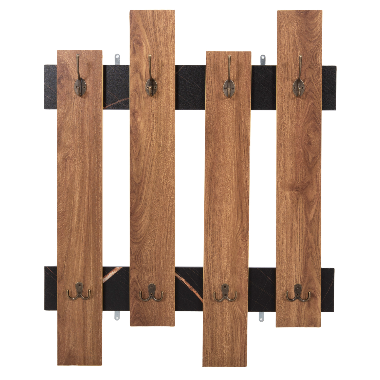 kremastra-eisodoy-fb9894015-melamini-se- ΚΡΕΜΑΣΤΡΑ ΕΙΣΟΔΟΥ WESSON HM8940.15 ΜΕΛΑΜΙΝΗ ΣΕ ΜΑΥΡΟ ΜΑΡΜΑΡΟ & ΦΥΣΙΚΟ 64x4x79Υεκ. - Image 1