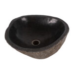 ΝΙΠΤΗΡΑΣ STONE SINK ΛΑΞΕΥΜΕΝΗ ΠΕΤΡΑ ΓΚΡΙ ΧΡΩΜΑ 40x40x20Yεκ.HM7807 - Image 7