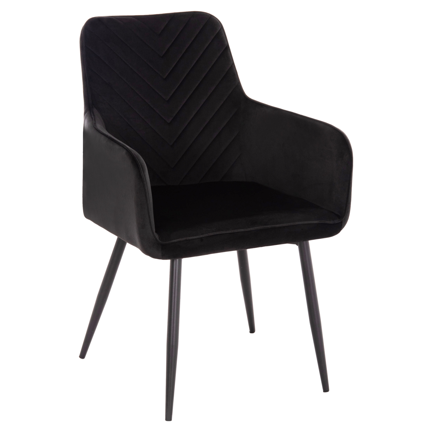 polythrona-fb9858204-mayro-beloydo-mayra ΠΟΛΥΘΡΟΝΑ LATRELL HM8582.04 ΜΑΥΡΟ ΒΕΛΟΥΔΟ & ΜΑΥΡΑ ΜΕΤΑΛΛΙΚΑ ΠΟΔΙΑ 54x57x84Yεκ. - Image 1