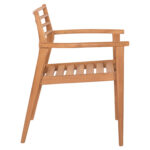 ΠΟΛΥΘΡΟΝΑ MOOSEN HM9936 ΜΑΣΙΦ ΞΥΛΟ TEAK ΣΕ ΦΥΣΙΚΟ 59x60x78,5Υ - Image 4
