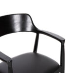ΠΟΛΥΘΡΟΝΑ ΤΡΑΠΕΖΑΡΙΑΣ KINGSLEY HM9634.02 ΞΥΛΟ ΜΑΟΝΙ- ΜΑΥΡΟ VINYL 58x53x80Yεκ. - Image 10