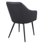 ΠΟΛΥΘΡΟΝΑΚΙ CHARLES HM8522.01 ΜΕ ΥΦΑΣΜΑ ΣΚΟΥΡΟ ΓΚΡΙ PU ΜΑΥΡΟ 57x63x83Υ εκ. - Image 5
