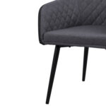 ΠΟΛΥΘΡΟΝΑΚΙ CHARLES HM8522.01 ΜΕ ΥΦΑΣΜΑ ΣΚΟΥΡΟ ΓΚΡΙ PU ΜΑΥΡΟ 57x63x83Υ εκ. - Image 10