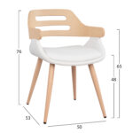 ΠΟΛΥΘΡΟΝΑΚΙ ΣΥΝΕΡΓΑΣΙΑΣ SUPERIOR PRO SONAMA ΜE ΛΕΥΚΟ PU HM8491.02 50Χ53Χ76Υ εκ. - Image 2