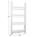 ΡΑΦΙΕΡΑ ΤΟΙΧΟΥ SANI HM18224.01 ΜΕΛΑΜΙΝΗ ΣΕ ΛΕΥΚΟ 60x10x120Υεκ. (4 ΡΑΦΙΑ) - Image 2