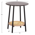 ΣΕΤ 2ΤΜΧ ΤΡΑΠΕΖΙΑ ΣΑΛΟΝΙΟΥ SEWELL HM21087 MDF-ΜΕΤΑΛΛΟ-ΣΥΝΘΕΤΙΚΟ RATTAN Φ80εκ & Φ45εκ - Image 3