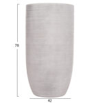 ΣΕΤ 3ΤΜΧ ΓΛΑΣΤΡΕΣ ΚΥΛΙΝΔΡΟΙ ΣΕΙΡΑ GARDENER HM4721 FIBERCLAY-ΧΡΩΜΑ CEMENT Φ42x78Υεκ - Image 3