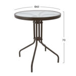 ΣΕΤ ΕΞ.ΧΩΡΟΥ 3ΤΜΧ LIMA HM21038.02 ΤΡΑΠΕΖΙ LIMA & 2 ΠΤΥΣΣΟΜΕΝΕΣ ΚΑΡΕΚΛΕΣ ΚΑΦΕ - Image 2