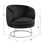 ΣΕΤ ΣΑΛΟΝΙ 3ΤΜΧ ARIEN HM11051.04 ΜΑΥΡΟ ΒΕΛΟΥΔΟ-ΧΡΥΣΗ ΒΑΣΗ - Image 2