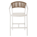 ΣΚΑΜΠΟ ΑΛΟΥΜΙΝΙΟΥ MIRI ΛΕΥΚΟ HM5892.32 ΜΕΣ. ΥΨΟΥΣ-ΜE RATTAN & TEXTILENE 57x57x99,5Yεκ. - Image 2