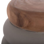 ΣΚΑΜΠΟ PUFFAT HM18172.03 FIBER CEMENT ΓΚΡΙ- ΞΥΛΟ TEAK TOP Φ45x46Υεκ. - Image 7