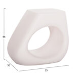 ΣΚΑΜΠΟ ΣΑΛΟΝΙΟΥ LANS HM4691.02 FIBER CEMENT ΣΕ ΛΕΥΚΟ--55x30x46Υεκ. - Image 2