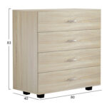 ΣΥΡΤΑΡΙΕΡΑ ΜΕΛΑΜΙΝΗΣ THORG ME 4 ΣΥΡΤΑΡΙΑ SONOMA HM8996.01 80x40x83Yεκ. - Image 2