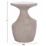 ΤΡΑΠΕΖΙ ΒΟΗΘΗΤΙΚΟ REBON HM18156.03L FIBER CEMENT ΣΕ ΓΚΡΙ--Φ40x56.5Υεκ. - Image 2