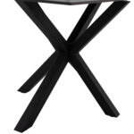 ΤΡΑΠΕΖΙ ΤΡΑΠΕΖΑΡΙΑΣ SYNTEC HM9308.01 SINTERED STONE ΜΑΥΡΟ ΜΕΤΑΛΛΙΚΑ ΠΟΔΙΑ 160x90x75Y εκ. - Image 6