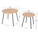 ΤΡΑΠΕΖΙΑ ΣΑΛΟΝΙΟΥ ΣΤΡΟΓΓΥΛΑ 2ΤΜΧ CUPPER HM9878.01 ΜΕΛΑΜΙΝΗ ΣΟΝΑΜΑ-ΜΑΥΡΟ ΜΕΤΑΛΛΟ - Image 2