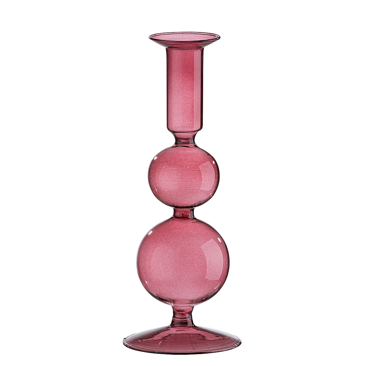 Κηροπήγιο ArteLibre Διάφανο/Μελί Γυαλί 20.5cm
