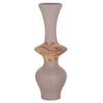ΔΙΑΚΟΣΜΗΤΙΚΟ ΒΑΖΟ ΔΑΠΕΔΟΥ NEBULA HM4660.05S FIBER CEMENT TAUPE--ΞΥΛΟ ΤΕΑΚ Φ45x115Υεκ