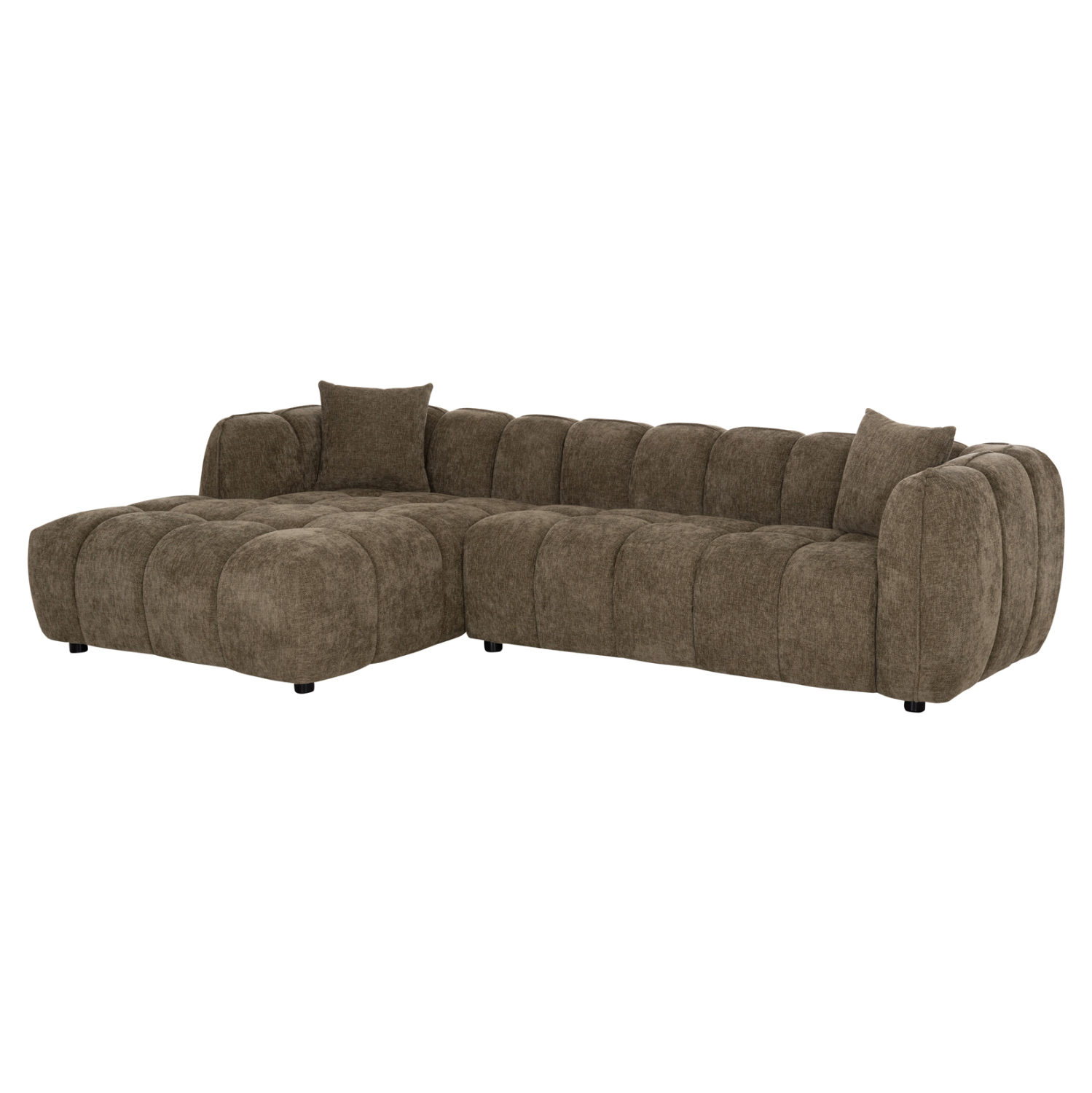 ΚΑΝΑΠΕΣ ΓΩΝΙΑ (ΑΡΙΣΤΕΡΗ) LYKKE HM3326.03L ΠΡΑΣΙΝΟ ΥΦΑΣΜΑ 280x83-160(η γωνία)x80Υεκ