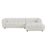 ΚΑΝΑΠΕΣ ΓΩΝΙΑ (ΔΕΞΙΑ) LYKKE HM3326.02R ΕΚΡΟΥ ΥΦΑΣΜΑ 280x89-165(η γωνία)x70Υεκ - Image 4