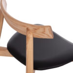 KΑΡΕΚΛΑ ΤΡΑΠΕΖΑΡΙΑΣ SEKAN HM18245.04 RUBBERWOOD-ΜΑΥΡΟ PU 60x54x72Υεκ - Image 10