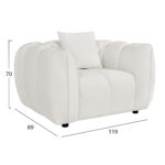 ΠΟΛΥΘΡΟΝΑ LYKKE HM3325.02 ΕΚΡΟΥ ΥΦΑΣΜΑ 119x89x70Υεκ - Image 2