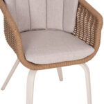 ΠΟΛΥΘΡΟΝΑ VICTUS HM6559.02 ΑΛΟΥΜΙΝΙΟ & OLEFIN ΜΠΕΖ-TWIST WICKER 60x62x76Yεκ - Image 8