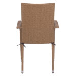 ΠΟΛΥΘΡΟΝΑ ΜΕΤΑΛΛΙΚΗ ANISHA HM5685.02 ΜΕ ΜΑΞΙΛΑΡΙ WICKER ΚΑΦΕ-ΜΟΚΑ ΣΤΟΙΒ/ΜΕΝΗ 56x60x94 εκ. - Image 6