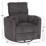 ΠΟΛΥΘΡΟΝΑ ΘΗΛΑΣΜΟΥ/RELAX VELMORA HM3300.01 ΓΚΡΙ ΚΟΤΛΕ ΥΦΑΣΜΑ 100x90x100Υεκ - Image 2