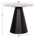 ΣΕΤ 2 ΤΡΑΠΕΖΙΑ ΣΑΛΟΝΙΟΥ RIDGE(X) HM18307.02 SINTERED STONE TOPS--ΒΑΣΕΙΣ ΜΑΥΡΕΣ Φ50 & Φ70 - Image 3