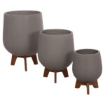 ΣΕΤ 3 ΓΛΑΣΤΡΕΣ ΜΕ TEAK ΒΑΣΕΙΣ TRYLL HM4681.03 FIBER CEMENT--ΓΚΡΙ - Image 6