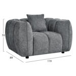 ΣΕΤ ΚΑΝΑΠΕΣ ΓΩΝΙΑ (ΑΡΙΣΤΕΡΗ)-ΠΟΛΥΘΡΟΝΑ LOUNGE LYKKE HM10820.01L ΓΚΡΙ ΥΦΑΣΜΑ - Image 4