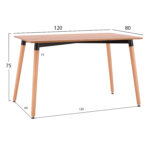 ΣΕΤ ΤΡΑΠΕΖΑΡΙΑΣ 5ΤΜΧ BRAVE HM21182 MDF TOP-ΞΥΛΟ ΟΞΙΑΣ & PAPER ROPE ΣΕ ΦΥΣΙΚΟ - Image 2