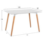 ΣΕΤ ΤΡΑΠΕΖΑΡΙΑΣ 5ΤΜΧ VEGAS HM21184 MDF TOP ΣΕ ΛΕΥΚΟ--ΠΟΔΙΑ ΟΞΙΑΣ - Image 2