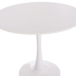 ΤΡΑΠΕΖΙ ΣΤΡΟΓΓΥΛΟ BROLIN HM18141.01 MDF TOP-ΒΑΣΗ ΜΕΤΑΛΛΙΚΗ--ΛΕΥΚΟ Φ90x73Υεκ - Image 8